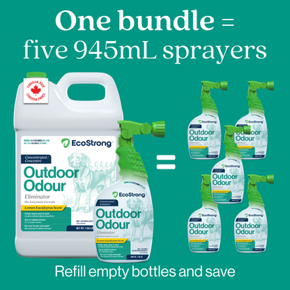 EcoStrong Outdoor Odor Eliminator 1 gallon and 32 oz sprayer #size_32-oz-sprayer-bottle-and-1-gallon-refill