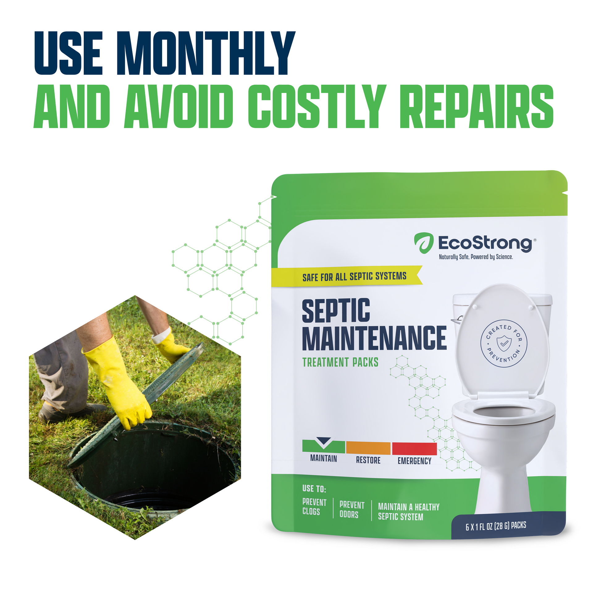 EcoStrong Septic Tank Treatment Packs #size_6-x-1-oz-packs